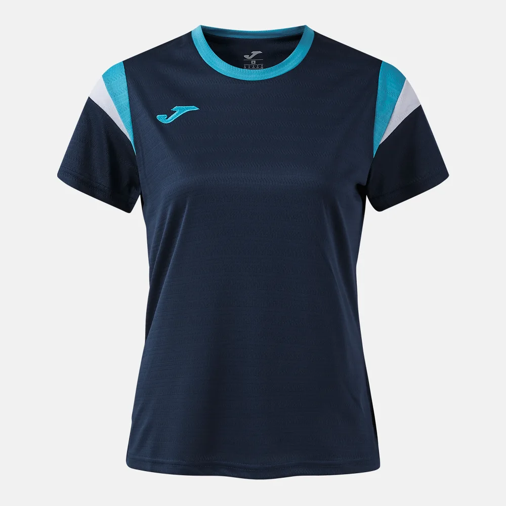 TERRA DANUBIO SHIRT WOMEN — MARINEBLAU-FLUORTÜRKIS