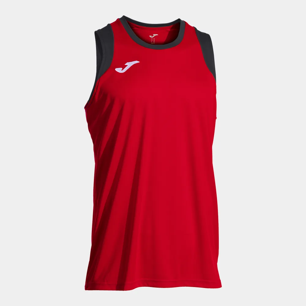 CANCHA SLEEVELESS SHIRT — ROT-SCHWARZ