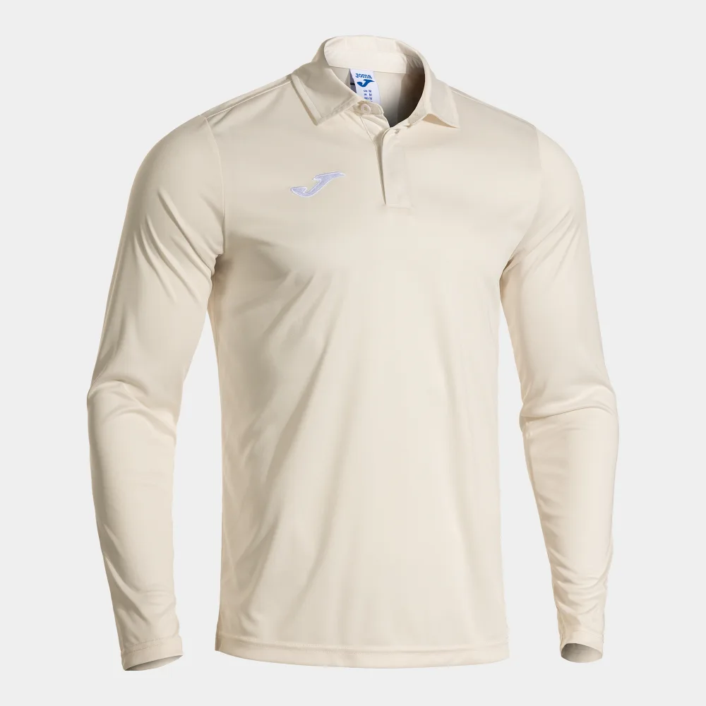 CRICKET POLO LANGARM — WEISS