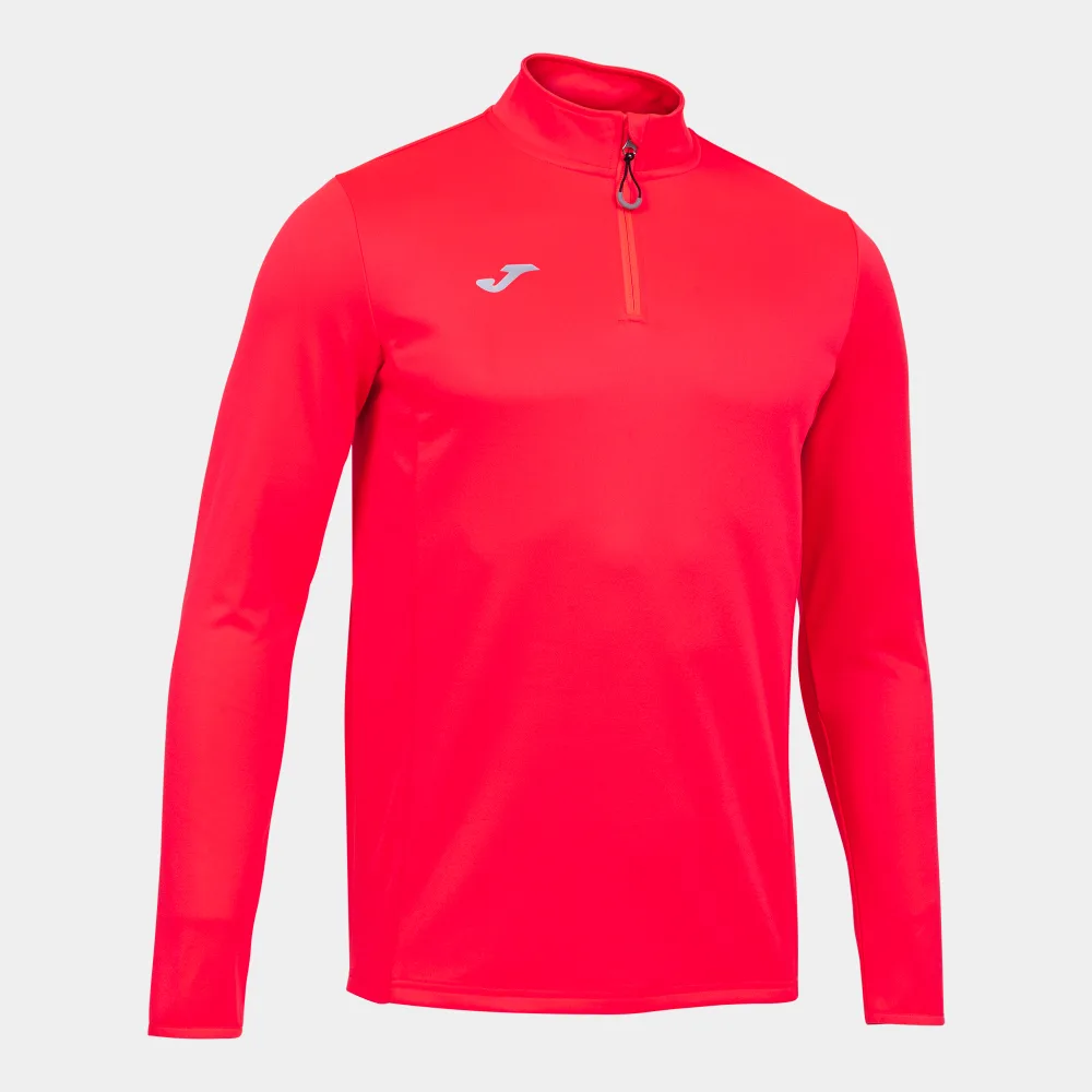 COMBI RUNNING SWEATSHIRT — CORAL FLUOR
