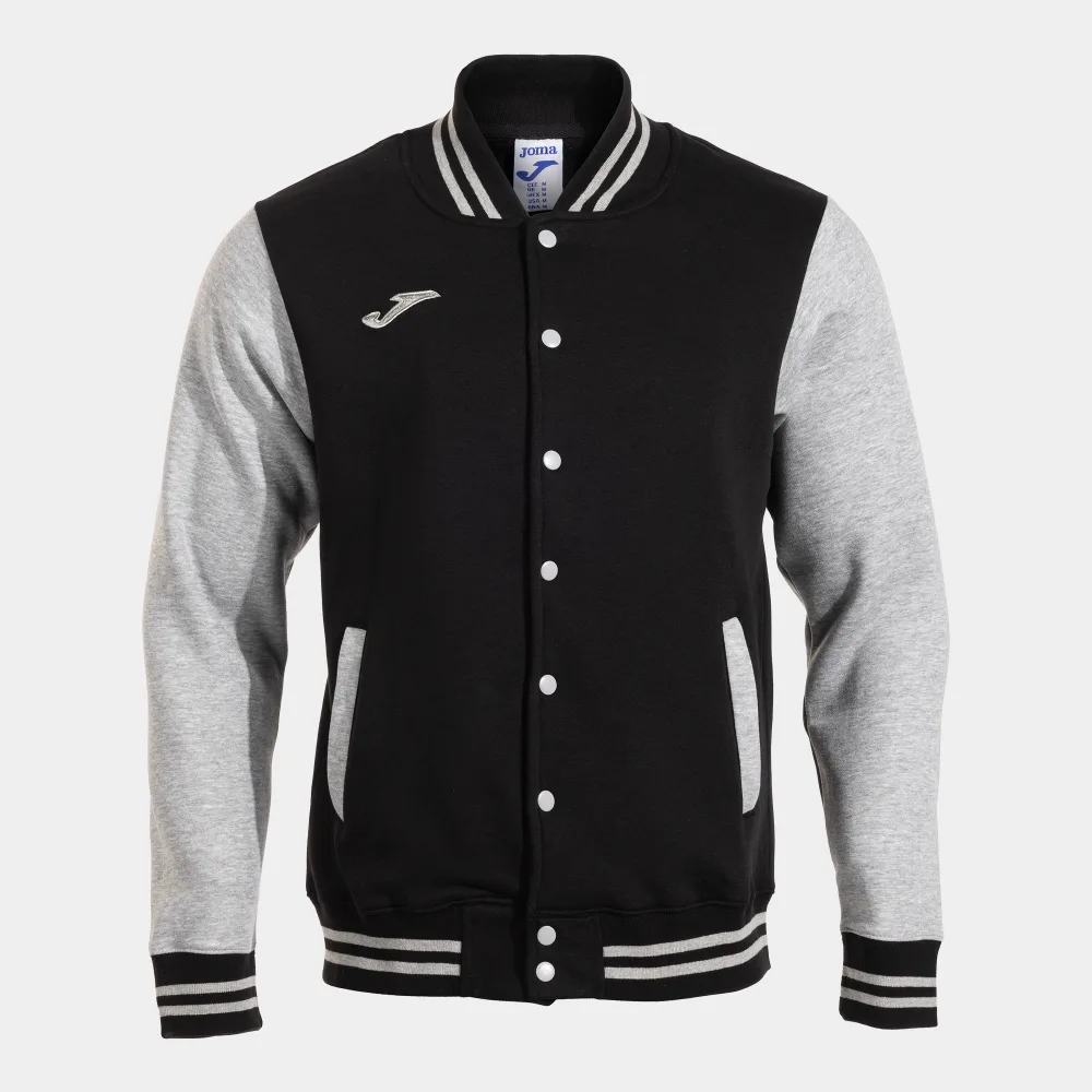 HEROIC COLLEGEJACKE — SCHWARZ-GRAU