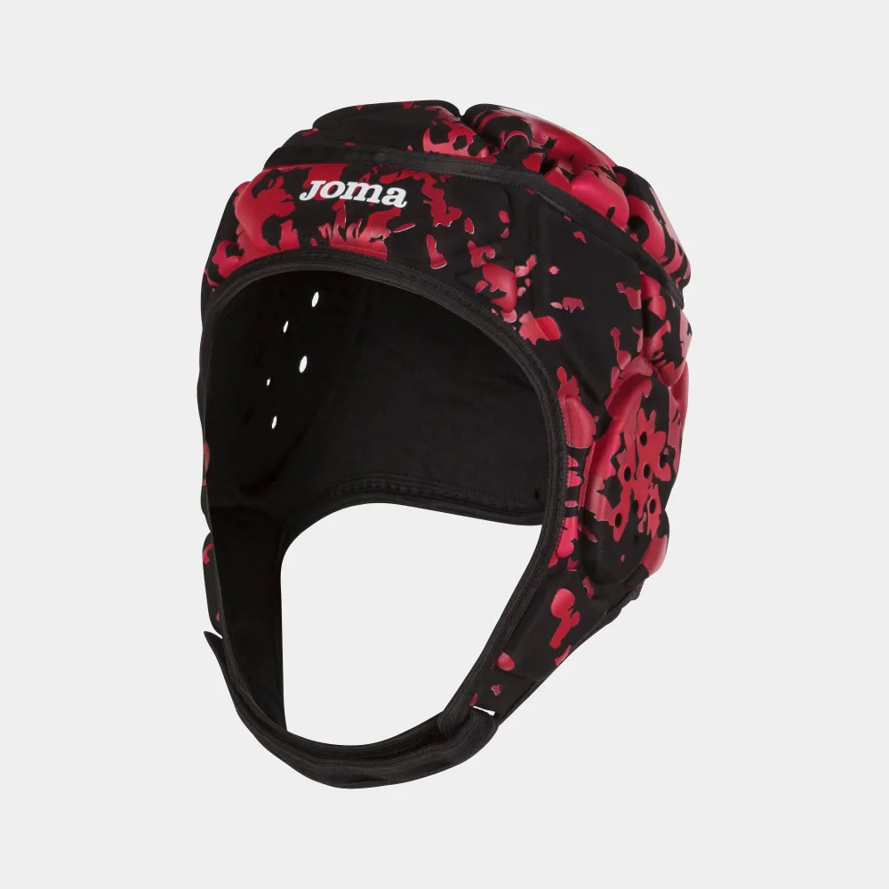HELM RUGBY — SCHWARZ-ROT